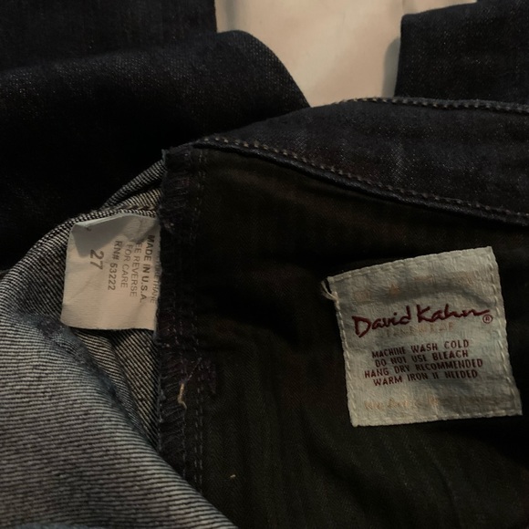 David Kahn Flare Jeans Like New SZ 27 Dark Blue - Picture 4 of 4